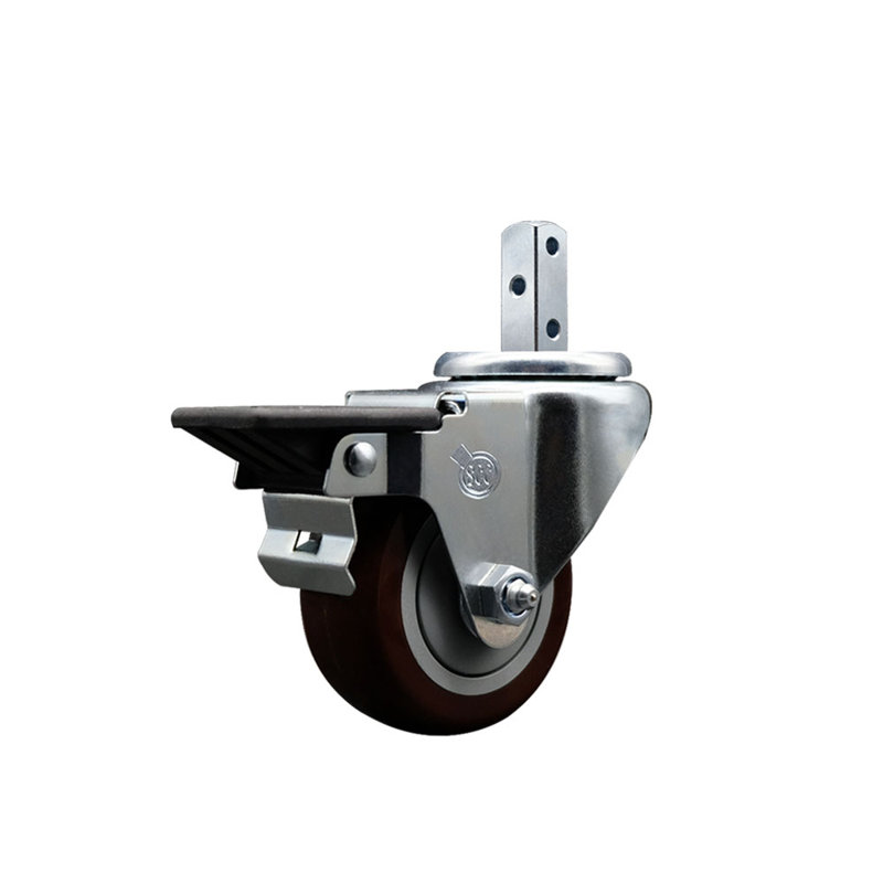 Polyurethane Casters, Maroon