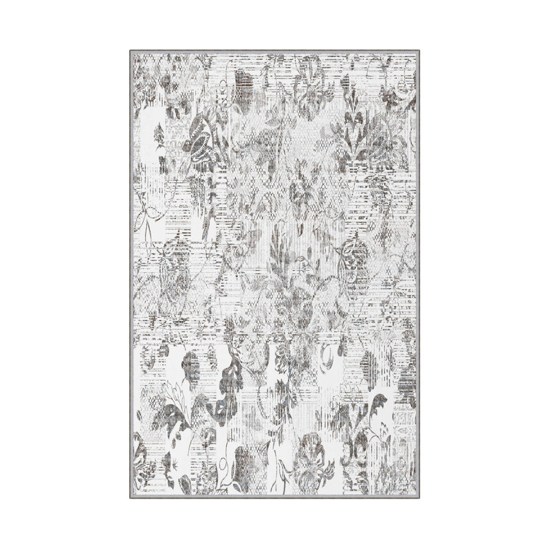 Luxurious Woven Carpet Rug, 2.6 x 4.0 ft | 100% Polyester, 0.4 in Pile Height | Antibacterial & Non-Slip PVC Dot Underside | Machine Washable, 3D Digital Printing | Perfect for Living Room & Bedroom Decor