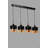 Industrial Scandinavian Chandelier, Black Metal Body, Adjustable Height, 6.3 x 6.3 x 25.6 inches | Copper Coated with Glass Cap, E27 Socket, Max 40W | Perfect for Modern Living Rooms & Dining Areas, Stylish Design-1984644479