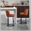 Ensemble de 2 tabourets de bar à hauteur de comptoir, tabourets de bar moderne avec dossier, tabourets de bar rembourrés en lin pour îlot de cuisine-873741082