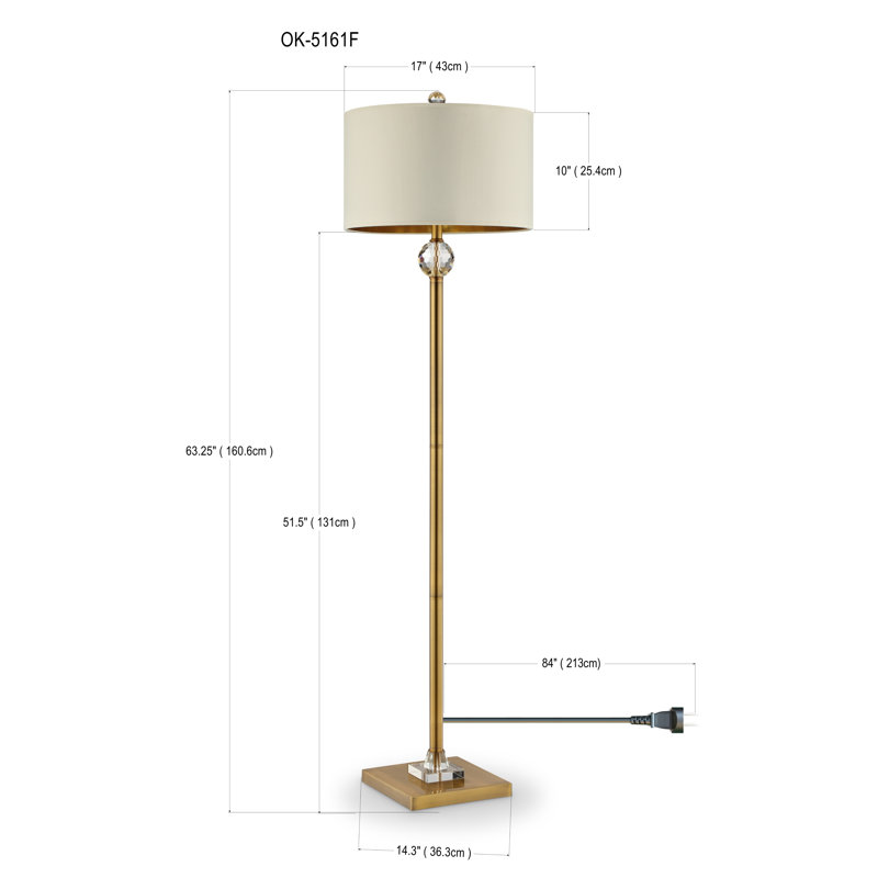 Montiel 63.25'' Bronze Traditional Floor Lamp