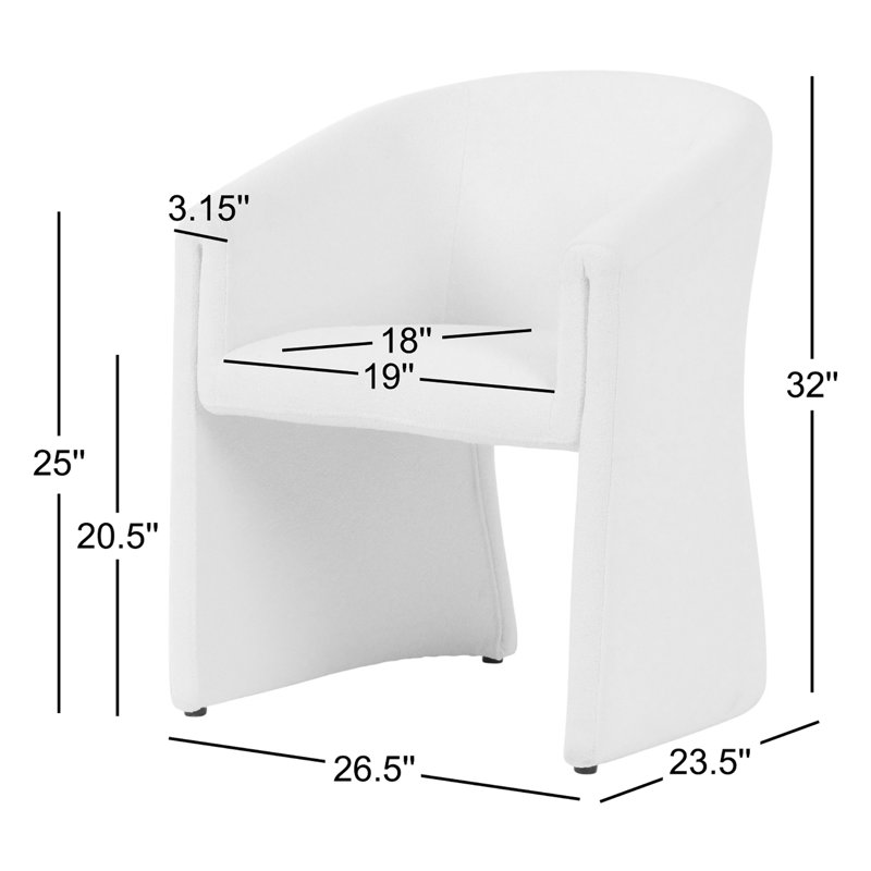 Elmore Upholstered Dining Chair, Thames Cream