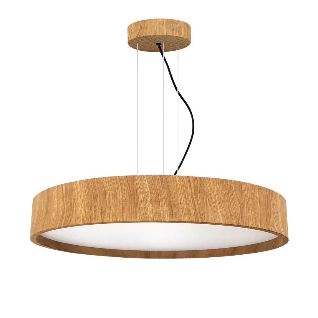 Griffen 1 - Light Walnut LED Drum Pendant