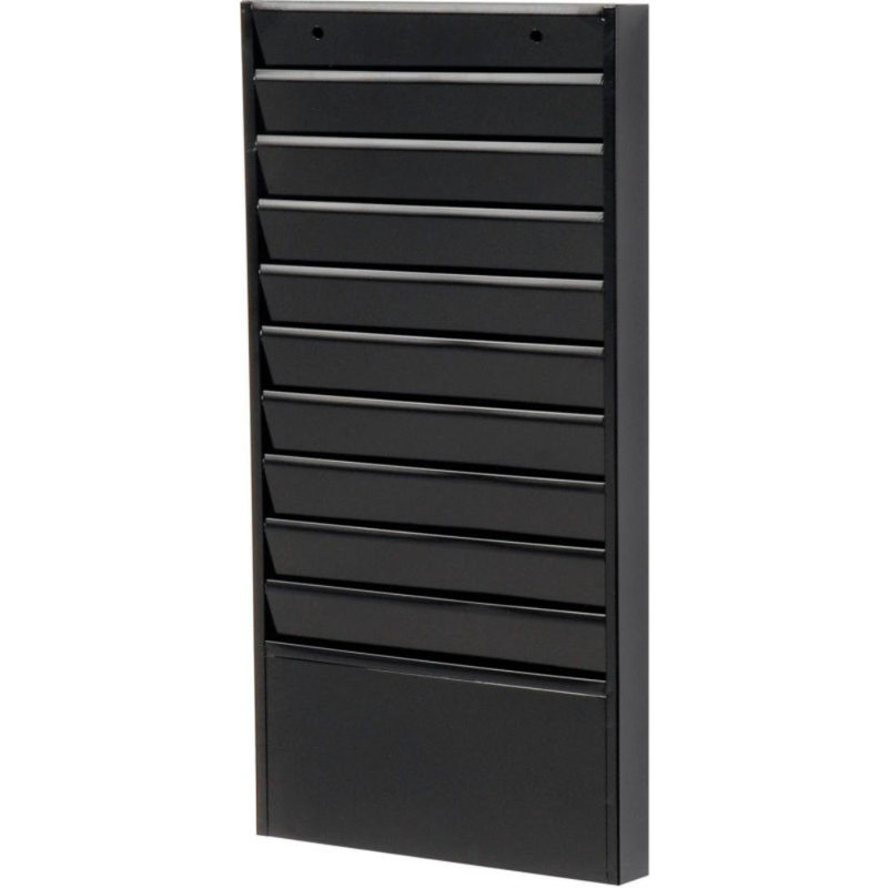 Classeur médical, Noir, H 26,25 po x l 13,25 po x P 1,94 po