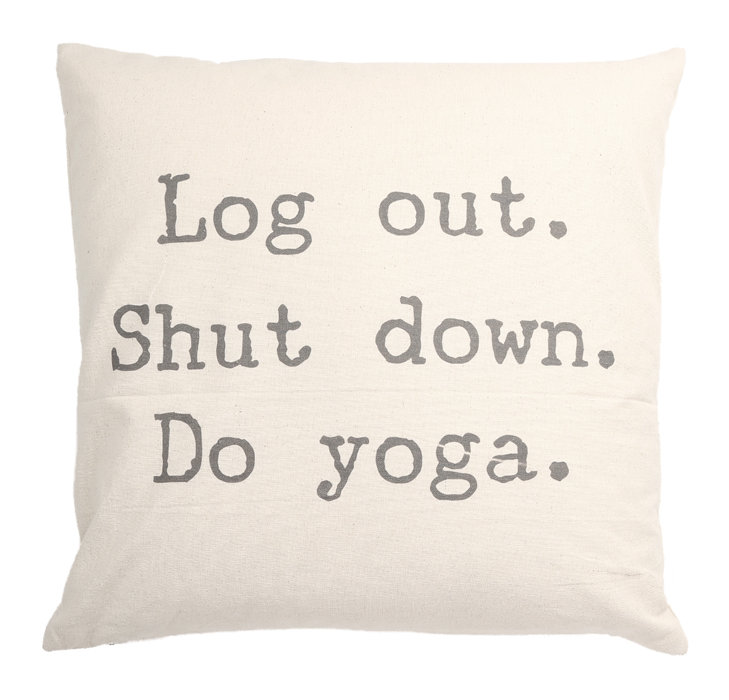  Housse et insert de coussin en coton Yoga, Bourre en polyester