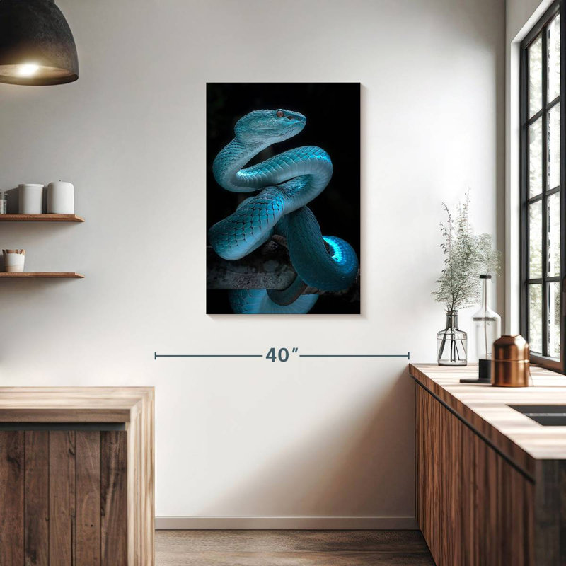 Brampt Glowing Blue Snake, 36" H x 24" W