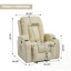 Fauteuil inclinable en polyuréthane PU à position infinie avec massage par vibration 8 points, chauffage lombaire, charge USB et porte-gobelets pour personnes âgées-33385107