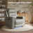 Leather Power Recliner Chair with Triple Motor Adjustment, USB/Type-C Charging & 7-Color LED Lighting – Home Theater Seating-1217350844