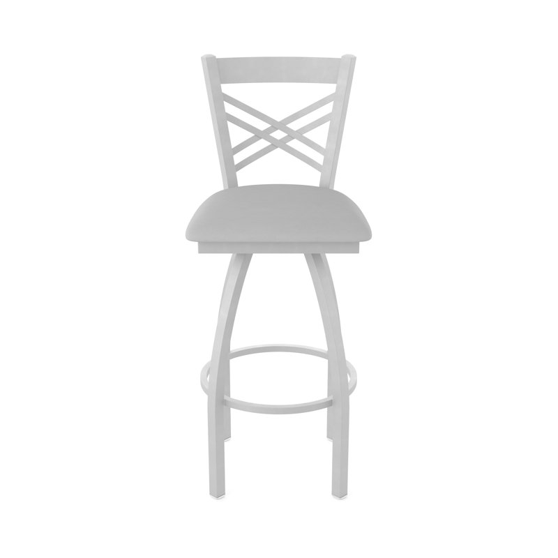 Tabouret pivotant 820 Catalina, Tissu - alpin graphique, Tabouret de comptoir (siège d'une hauteur de 25 p, Nickel anodisé