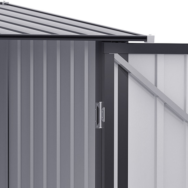 3 ft. 3 in. W x 3 ft. 4 in. D Galvanized Steel Lean-To Tool Shed, Dark Grey
