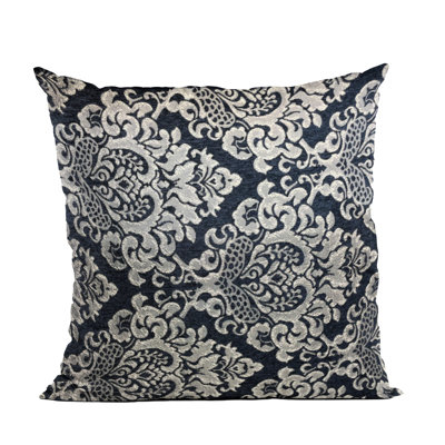 Coussin décoratif d’intérieur/extérieur à chevrons gris de luxe Plutus Adriel Bay