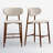 Modern Upholstered Counter Stool with Backrest and Solid Metal Frame (Set of 2)-2085042908-2086274850