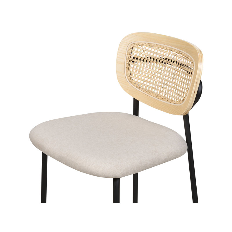 Vinehill Upholstered Counter Stool with Metal Frame