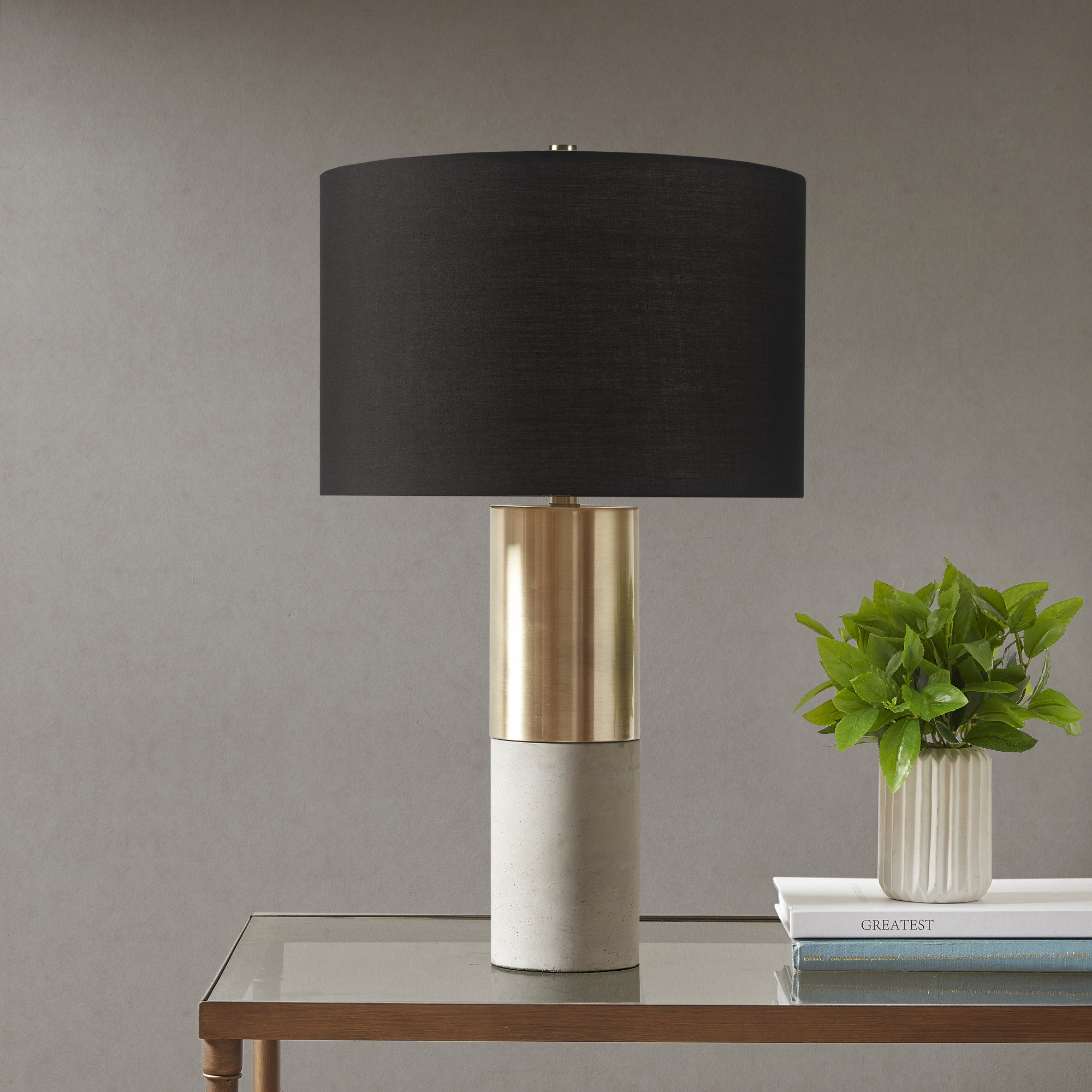 Hampton Hill Fulton Concrete & Metal Table Lamp & Reviews | Wayfair