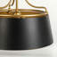 Lustre noir et doré à 3 lumières avec suspension réglable Ether