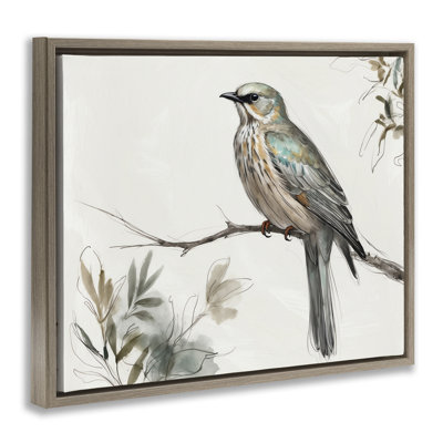 Cadre flottant Stoic Bird Wildlife Study, design par LSR Creative Studio