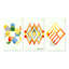 " Retro Geometrics IV " 3 - Pieces-1670594916