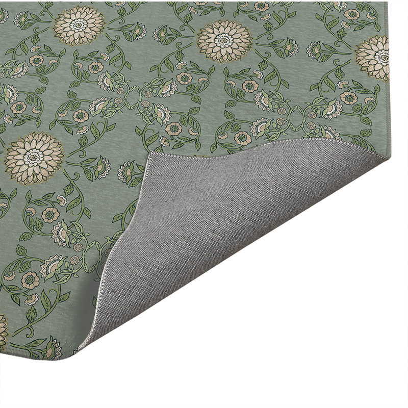Tapis de bureau léger et antidérapant Aria, L 84 po x P 60 po, Sauge