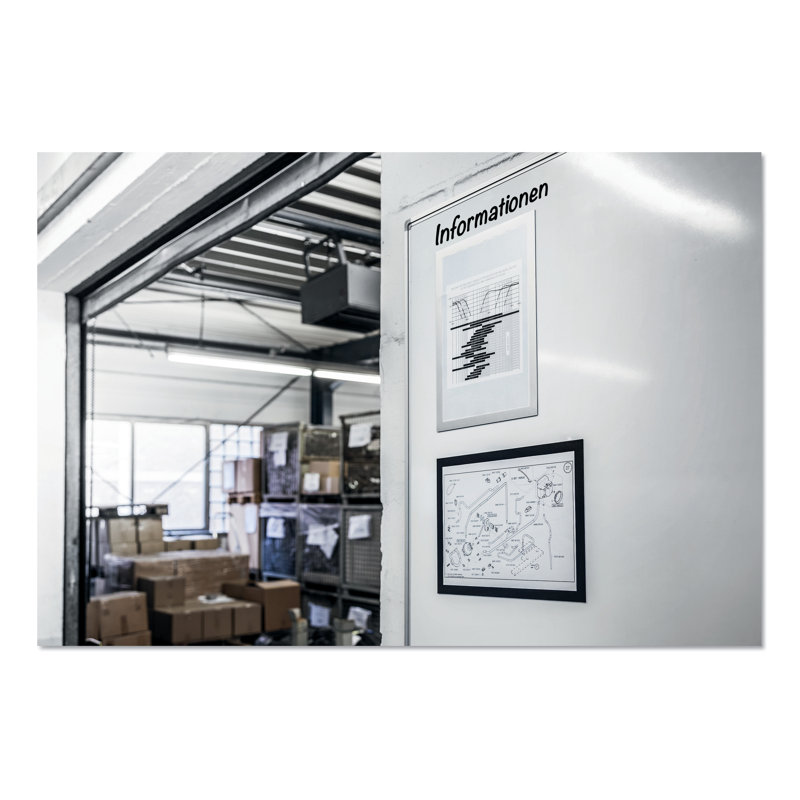Classic Black Magnetic Wall Sign Holder Set
