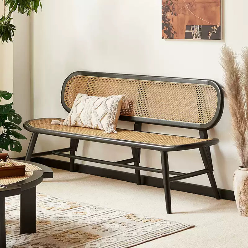 Simple Retro Black Bench