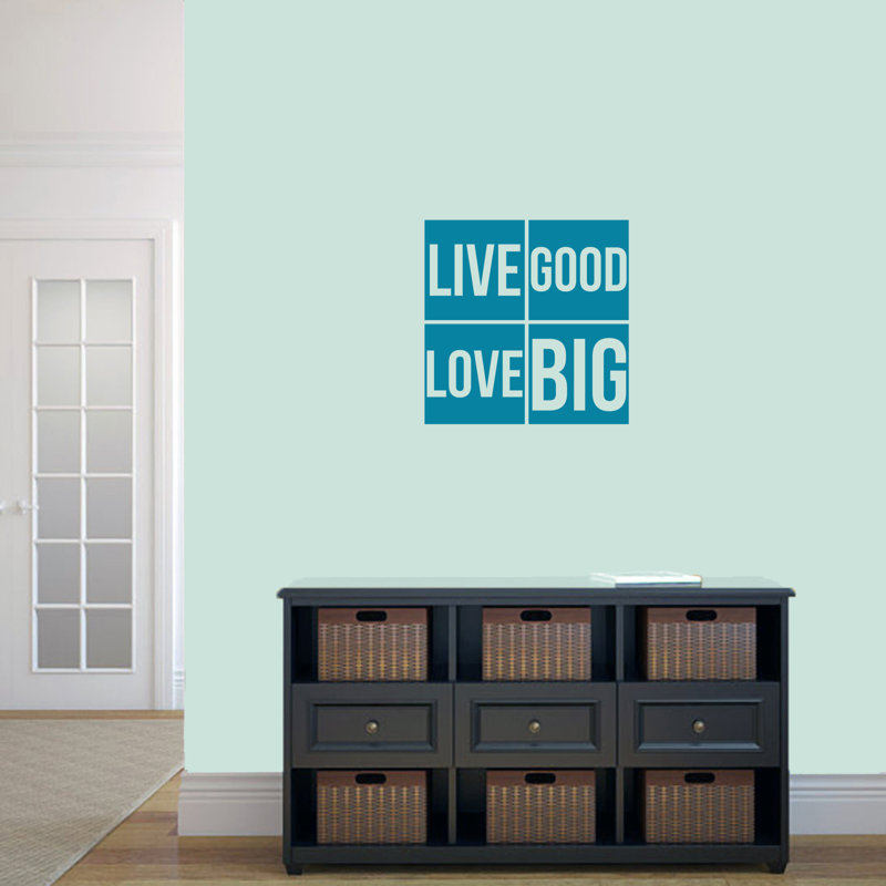 Décalcomanie murale big good love big Weathers, Bleu sarcelle