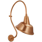 Thomas O'Brien, "Academy 18" Larrabee Barn Light in Soft Copper with 16" Tilted Bowers Shade