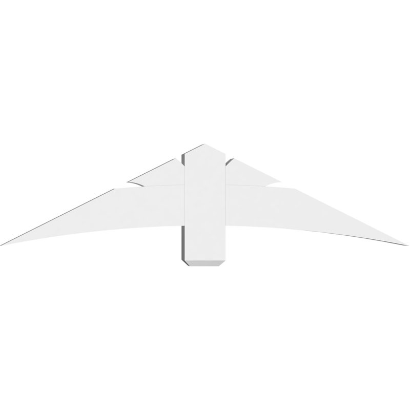 Support pour pignon Davenport, H 15 po x l 60 po (pas: 6/12), P 4 po x F 6 po, PVC