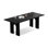 Black Rectangular Solid Dining Table For Dining Room/Kitchen