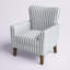 Fauteuil de 31 po en polyester Ariana avec pieds en bois massif Ariana-396791307