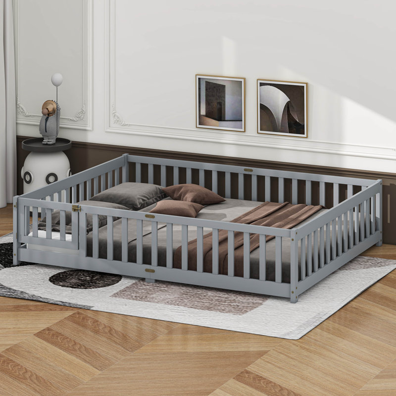 Grand lit Montessori, Gris, Grand lit