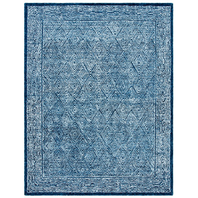 Angellique Handmade Tufted Wool Navy Area Rug