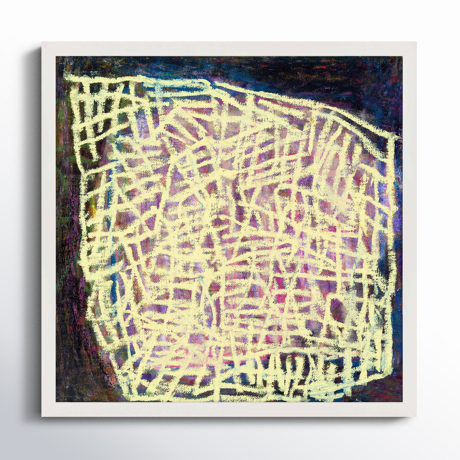 Drian "Night Light" Print by Stephanie Dennis, White, 30" H x 30" W  x 1.25" D