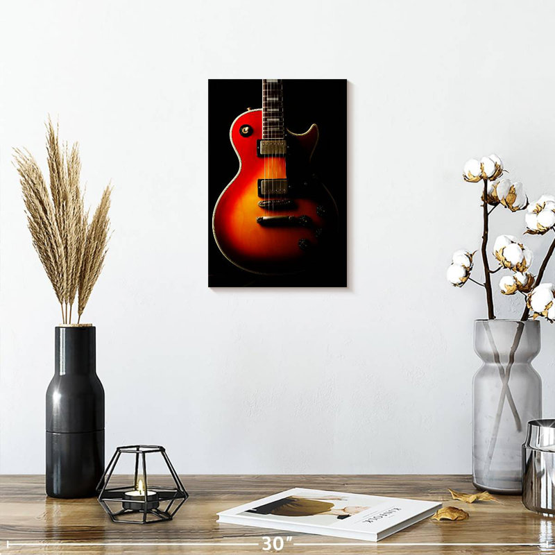 Abarca Retro Electric Guitar, 12" H x 8" W