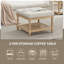 Table basse en tissu avec rangement Gladis-114311594