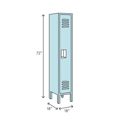 Welded Metal 1 - Tier Gym Locker