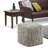 Zoey 18"W Upholstered Wool and Cotton Boho Cube Pouf in Multi-Color-870472909