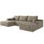 Canapé modulaire 107 po avec 1 repose-pieds Cloud, fauteuils rembourrés minimalistes modernes, canapé en U confortable pour le salon, canapé d'angle à assise profonde, aucun assemblage requis (tissu en velours côtelé moelleux)-115297431