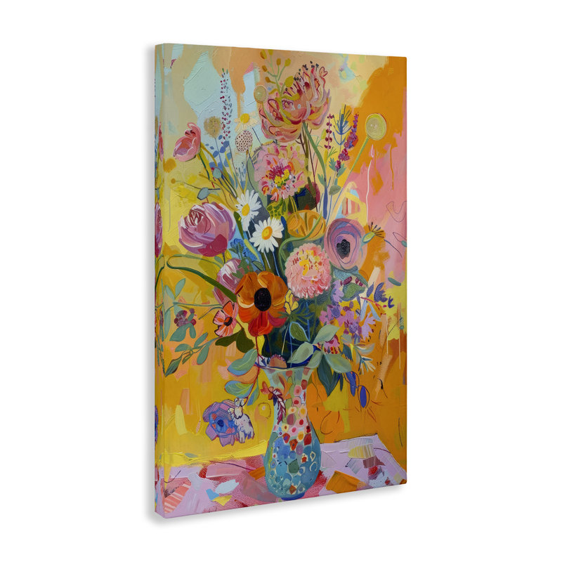 Art mural lumineux sur toile Bouquet de couleurs vives par LSR Design Studio bp-492_CN, H 24 po x l 16 po