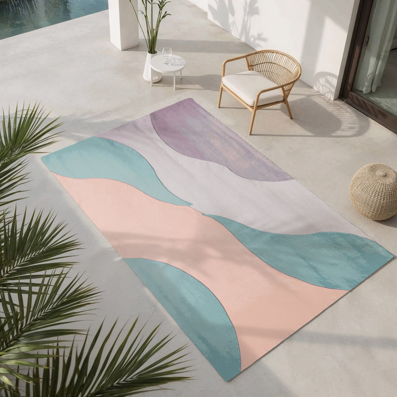 Periwinkle Haze Indoor And Outdoor Area Rug, Rectangle 9' x 12'