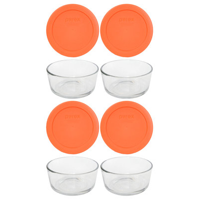 Bols en verre Pyrex 7200 et couvercles assortis 7200 PC