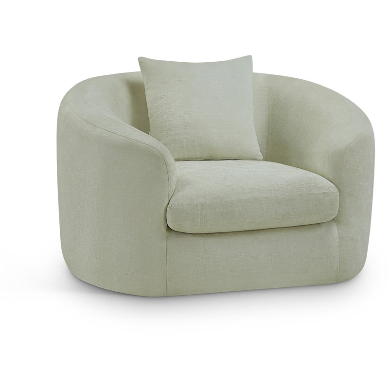 Chaise en tissu Penelope Chenille, Tissu chenille menthe