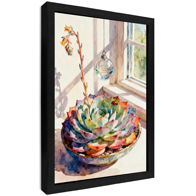 Reproduction d'art encadrée noire rétro et vibrante, H 25 po x l 17 po