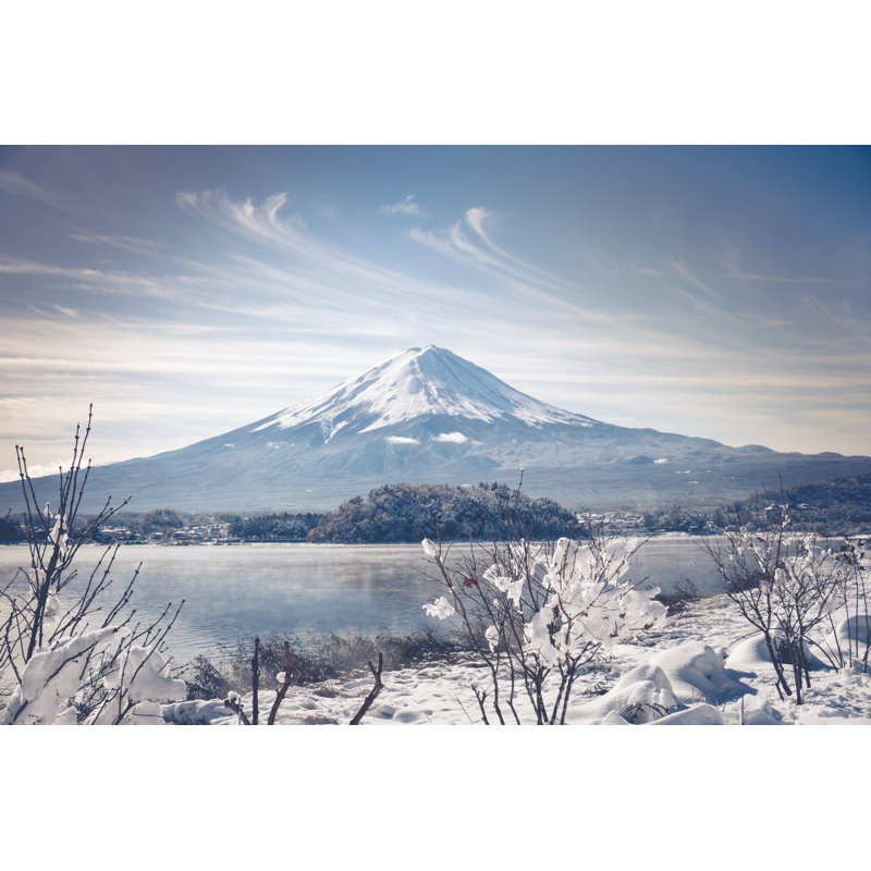Mont Fuji par Kitthanes - reproduction sur toile tendue, H 8 po x l 12 po x P 1,25 po