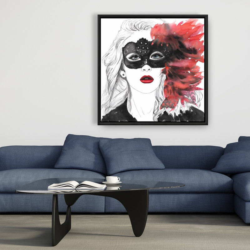 Masked Ball Print On Canvas