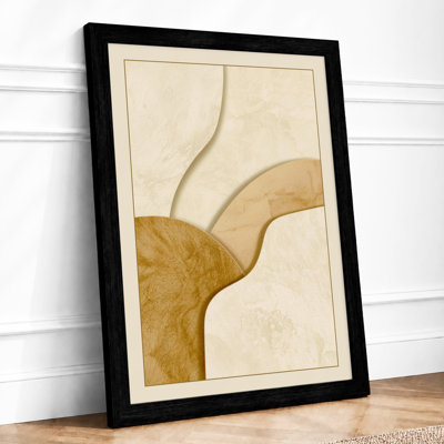 Curved String, Still Form Minimalist - Framed Print
