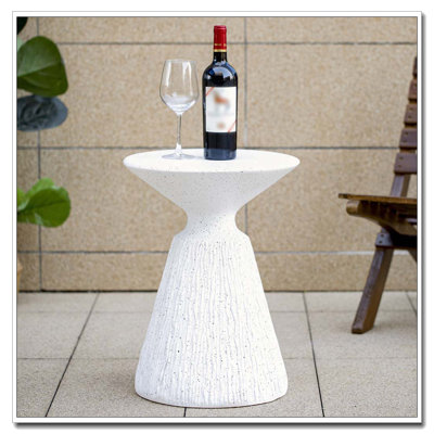 Table d'appoint d'extérieur carrée en grain de bois MGO