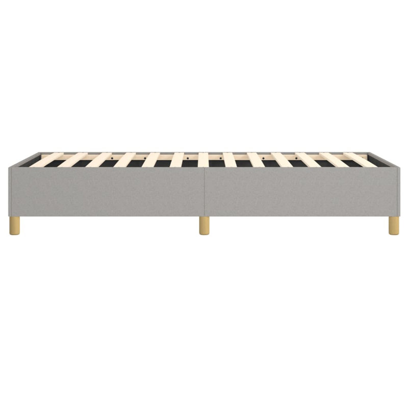 Box Spring Bed Frame Light Grey Twin XL Fabric , Light Gray, Twin XL