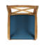 Chaise de salle à manger 2 pièces avec 2 coussins bleus PERLA, pour la cour, le bord de la piscine, le jardin-3611786-3611784