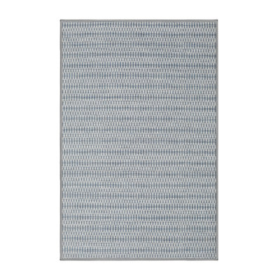 Tapis gris/zone noire contemporaine Hunsaker