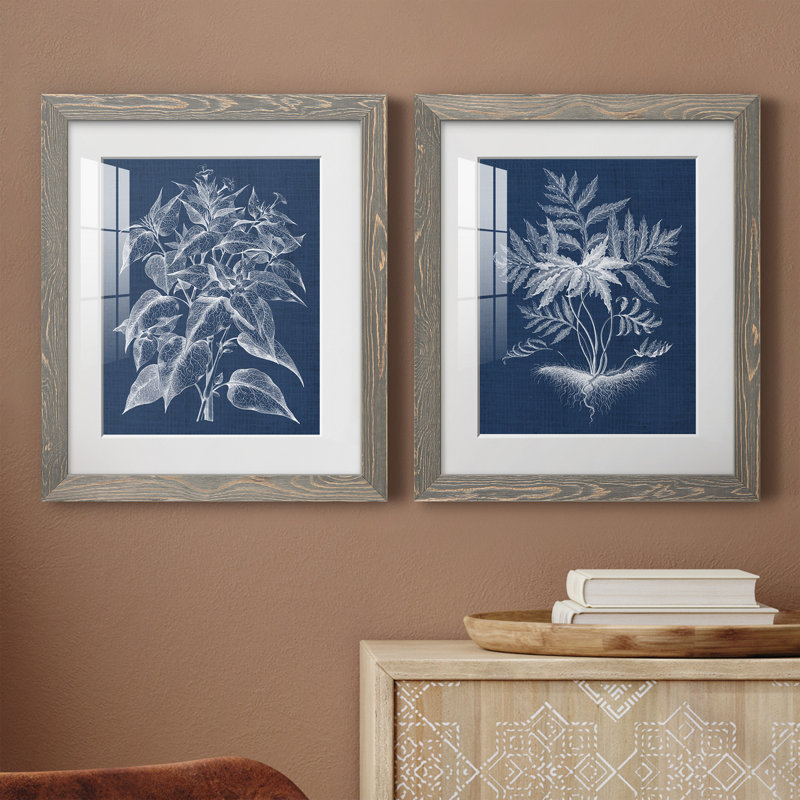 «Foliage Chintz II», reproduction encadrée - prêt à accrocher, Papier encadré blanc, H 20 po x l 17 po x P 1 po, Blanc
